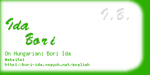 ida bori business card